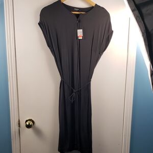 Tiger of Sweden Erina Gray Charcoal Midi Dress Nwt